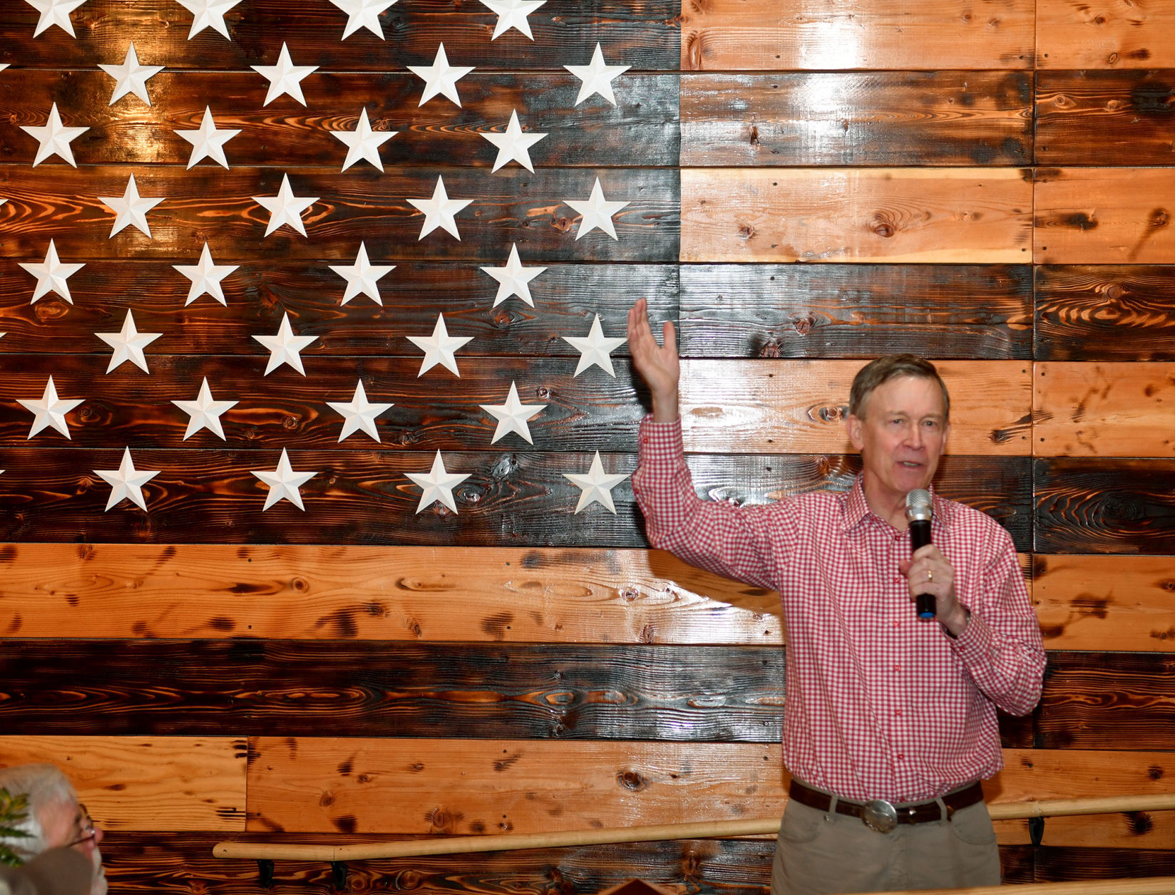 Democratic Presidential candidate John Hickenlooper in Davenport